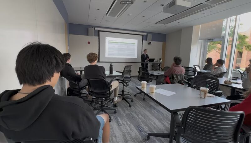 The audience watching the thesis defense